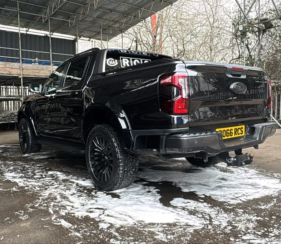 The same Ford Ranger after a maintenance wash, paintwork back to a deep gloss