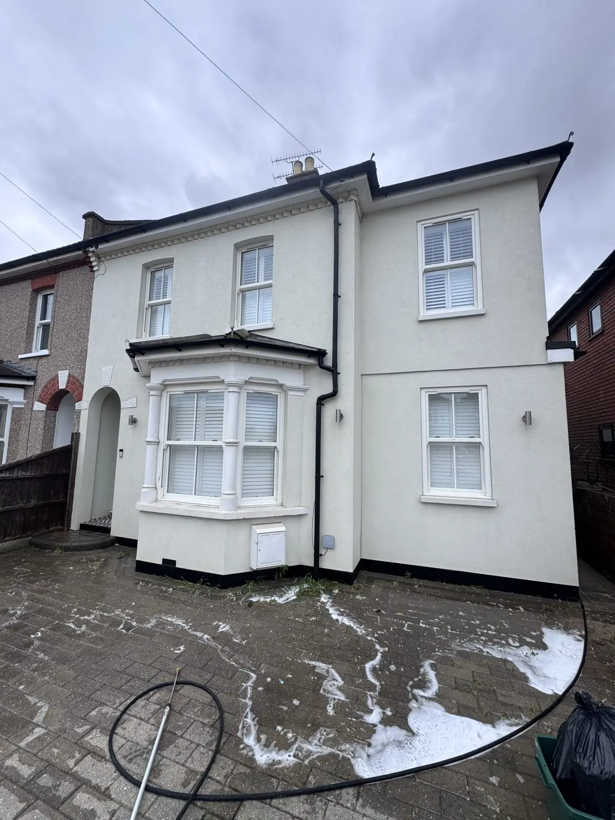 House render after a soft wash, Essex