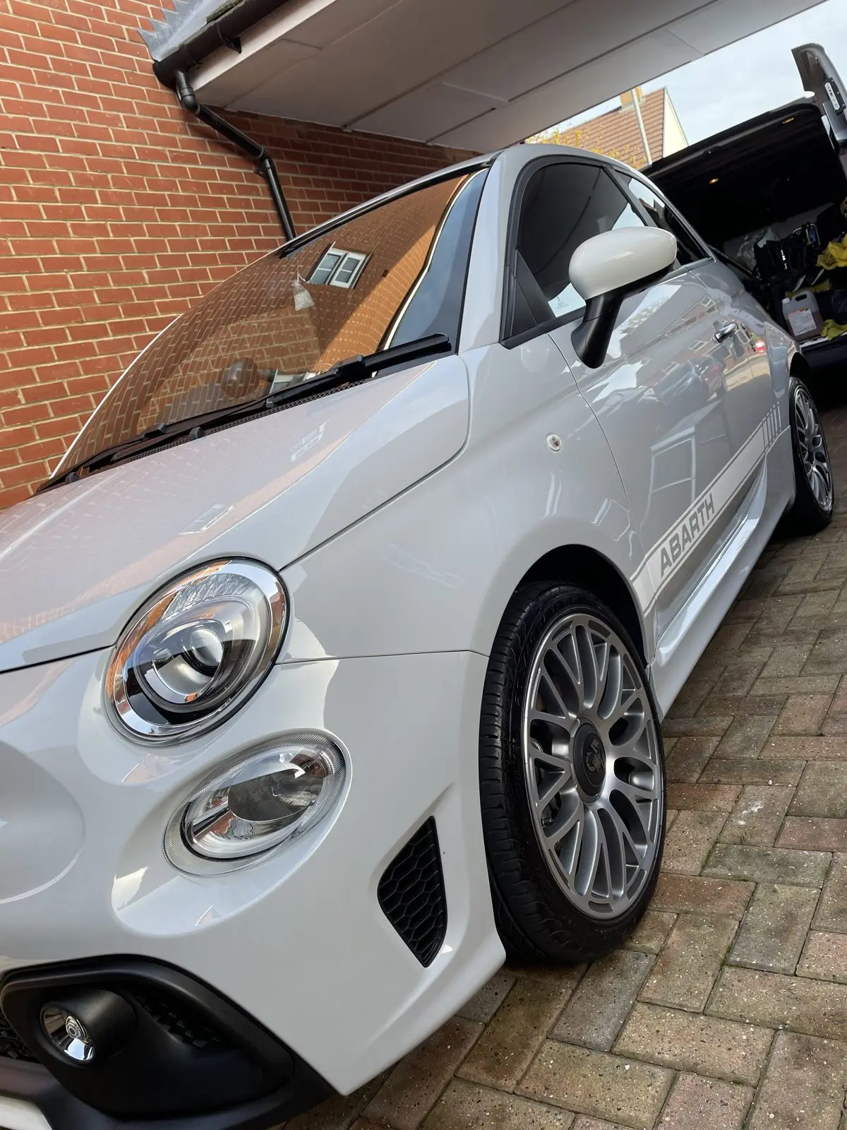 Fiat 500 Abarth cleaned and detailed, Essex