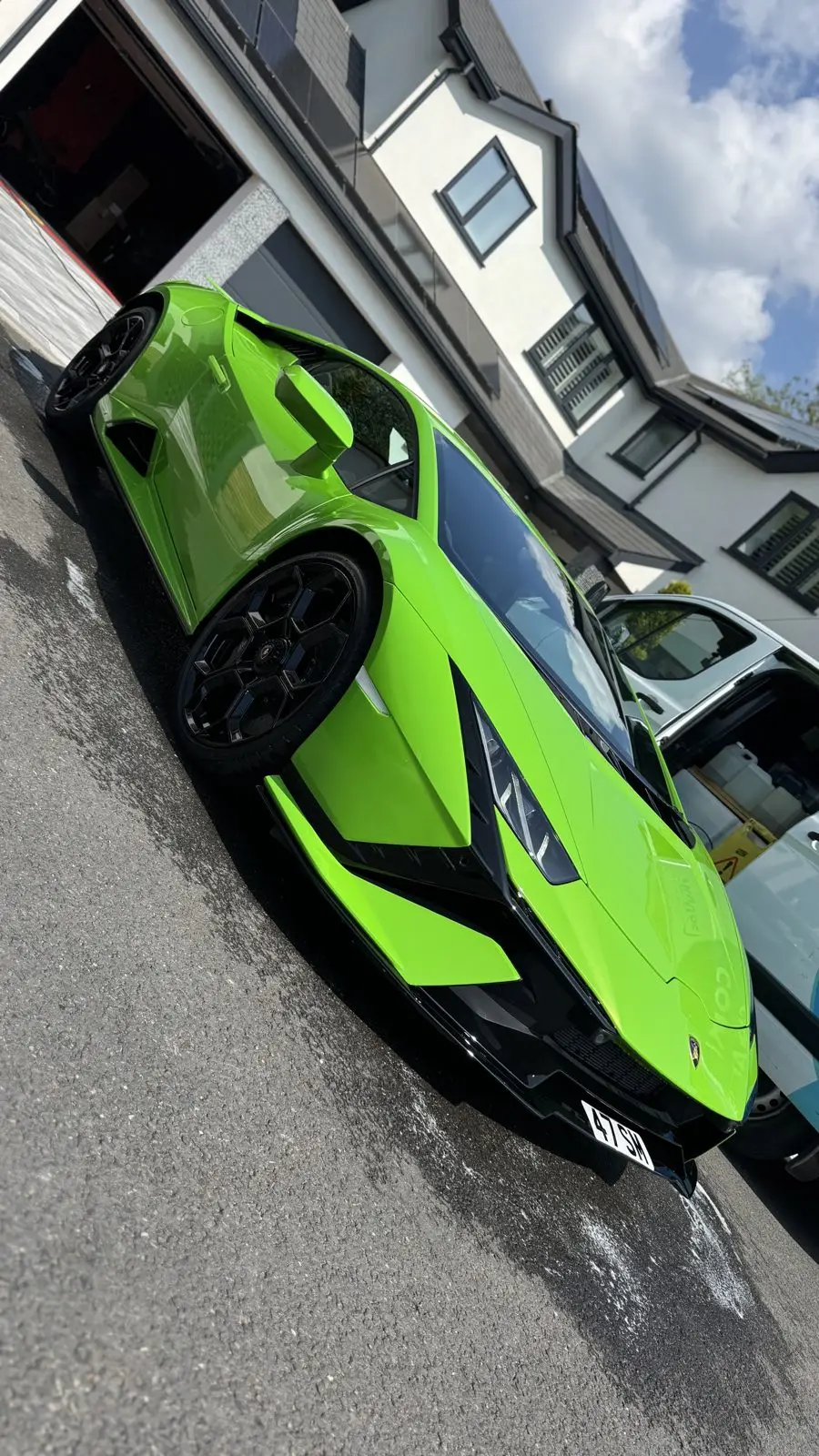 Green Lamborghini Huracán detailed to a flawless finish, Essex